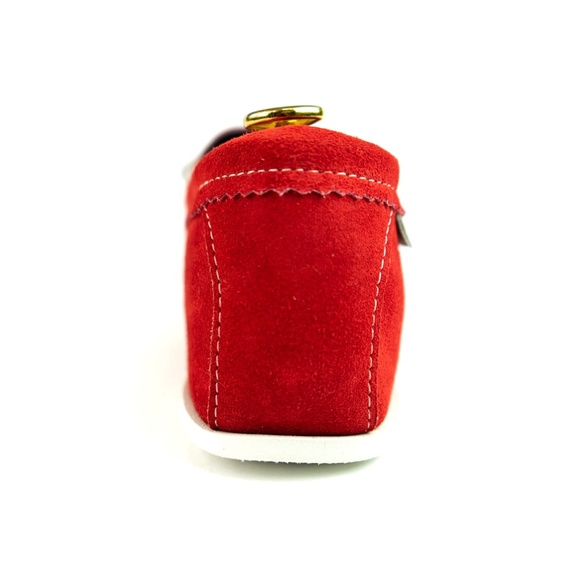 NWT KFG Moccasins - Red Suede - Made in USA - Picture 4 of 8